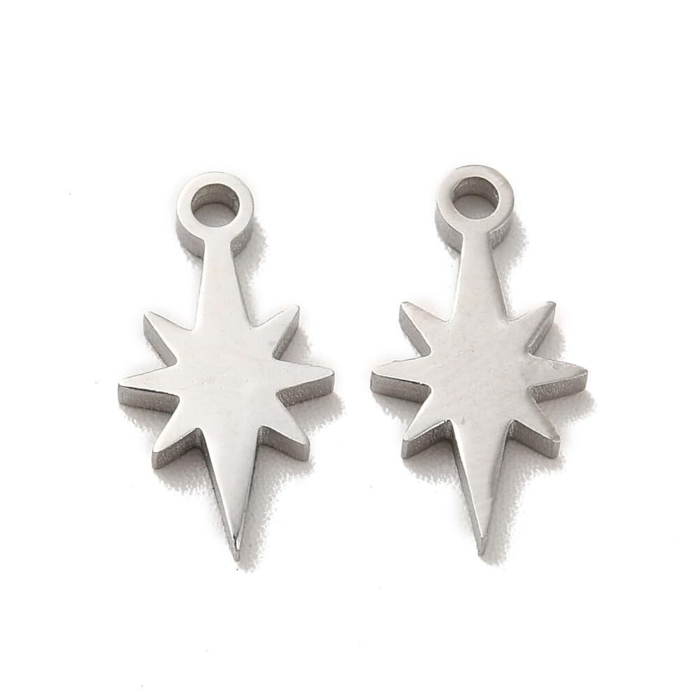 9165 20 Pcs Laser Cut Celestial Star Dainty Dangle Charms for DIY Earring